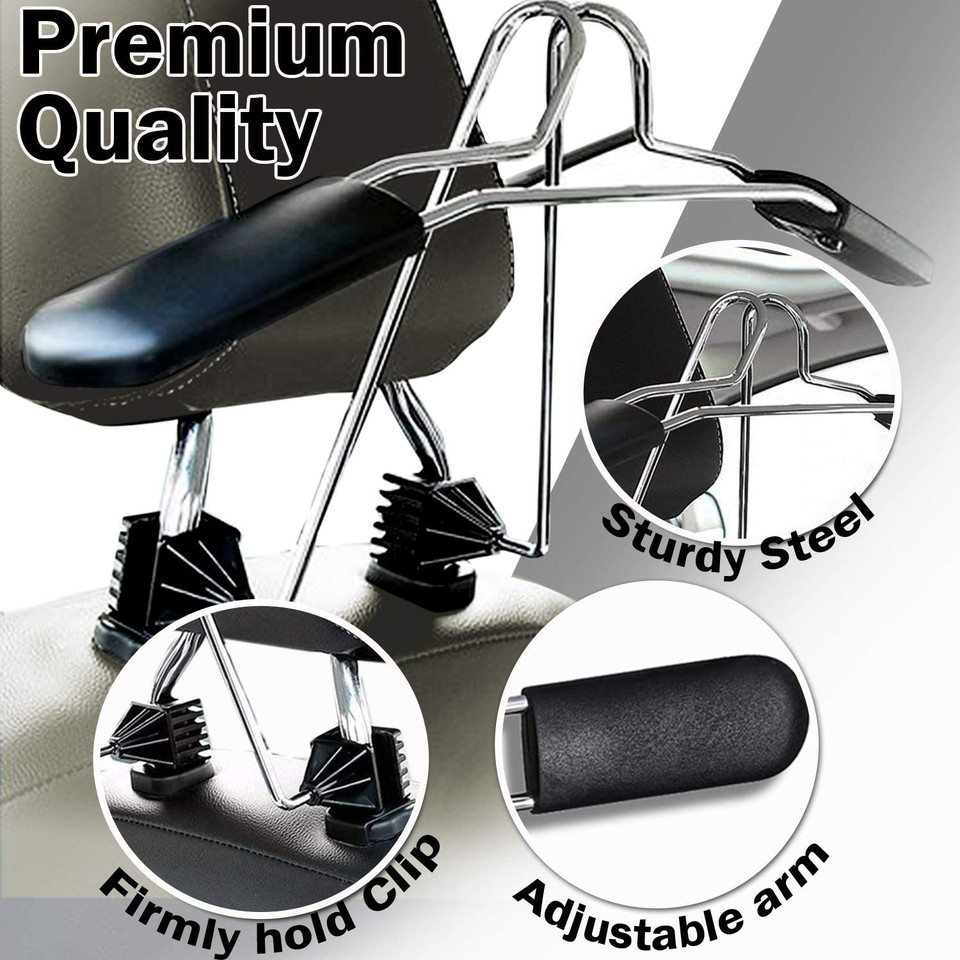 Zone Tech® Chrome Headrest Car Hanger product image