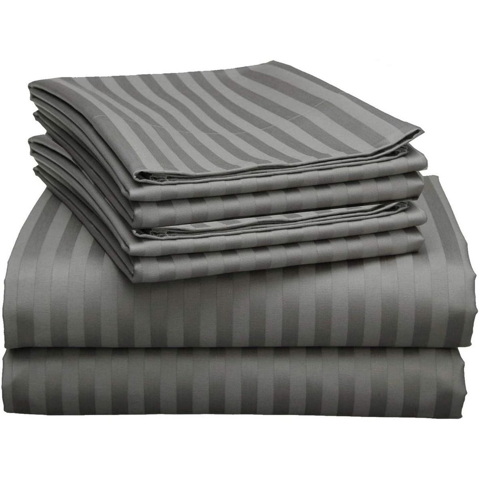 6-Piece Stripe Microfiber Sheet Set product image