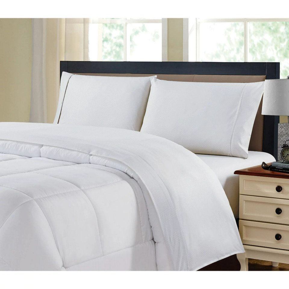 4-Piece Chevron Embossed Microfiber Sheet Set by Kathy Ireland® product image