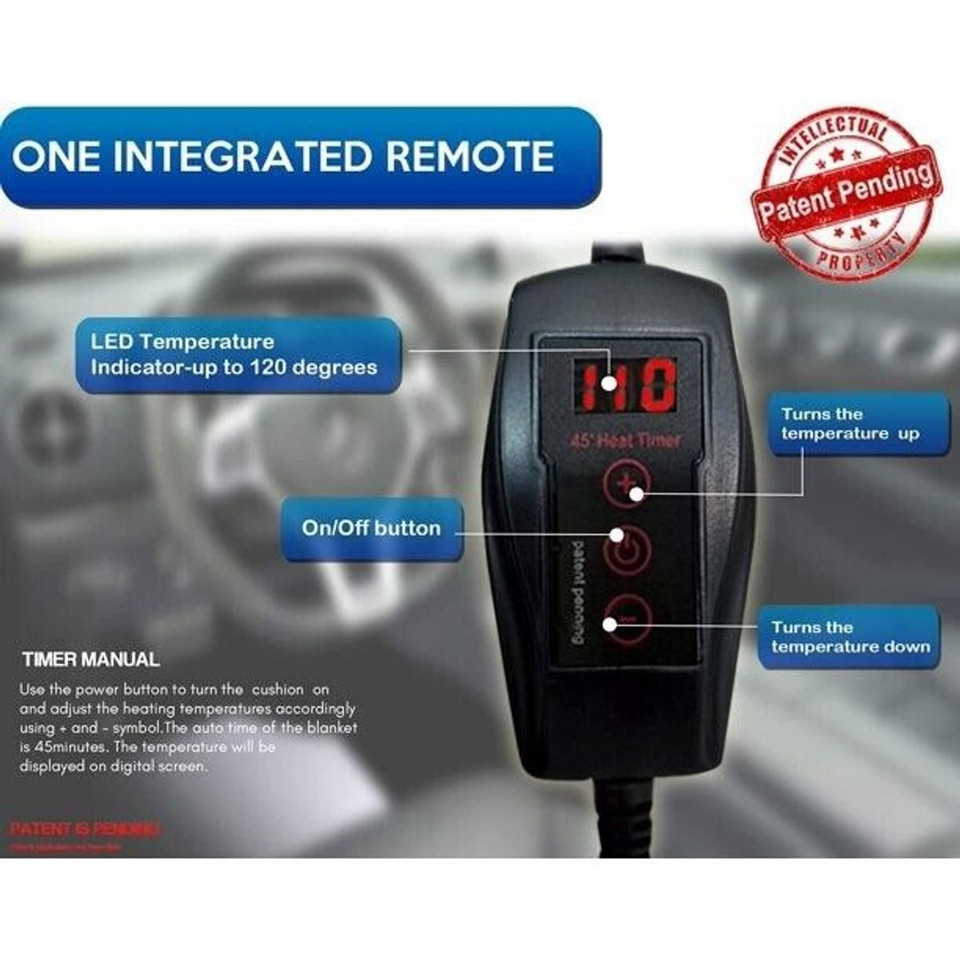 Premium Heated Seat Cushion Cover By Zone Tech® (2-Pack) product image