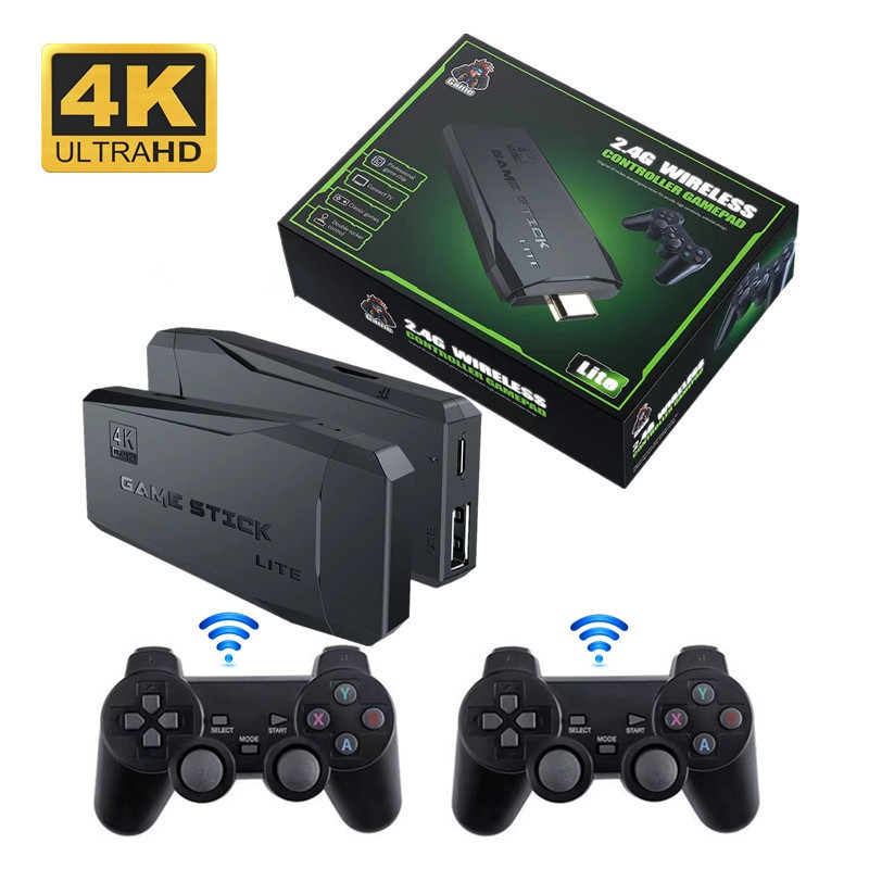 Retro 4K Game Stick Emulator with 2 Wireless Controllers product image