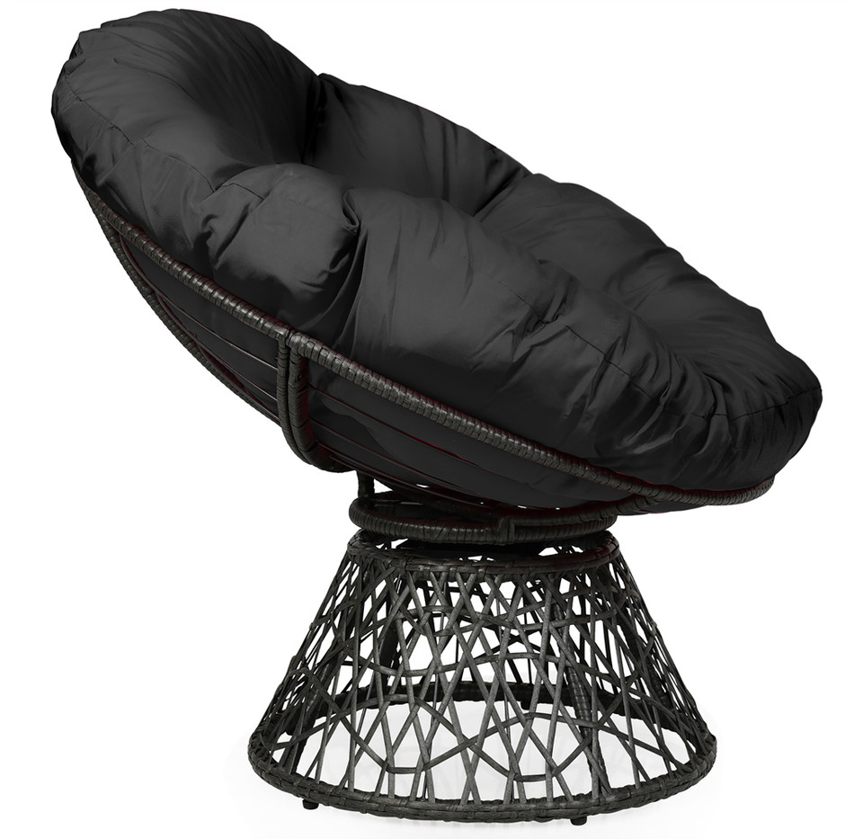Rattan Ergonomic Swivel Papasan Chair product image