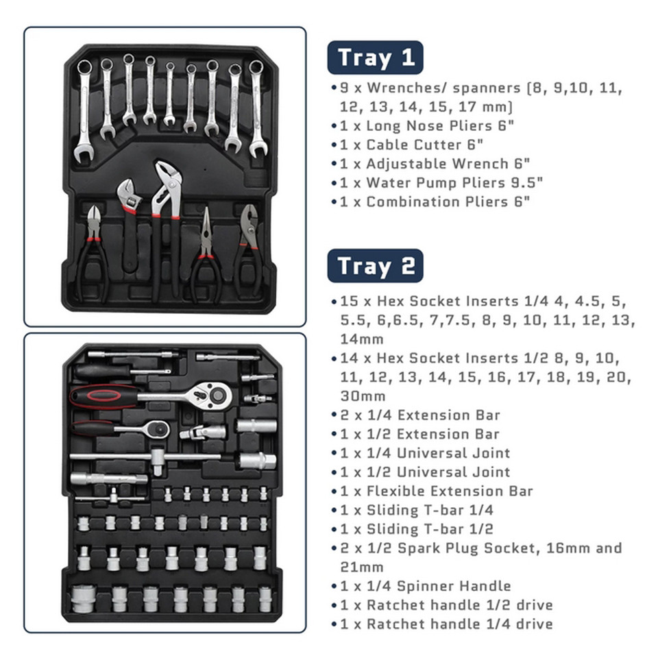 799-Piece Aluminum Trolley Case Tool Set product image