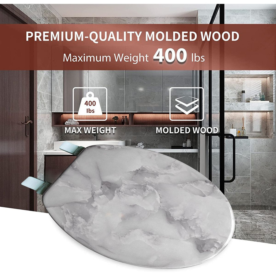 Round Toilet Seat with Easy Clean & Change Hinge product image
