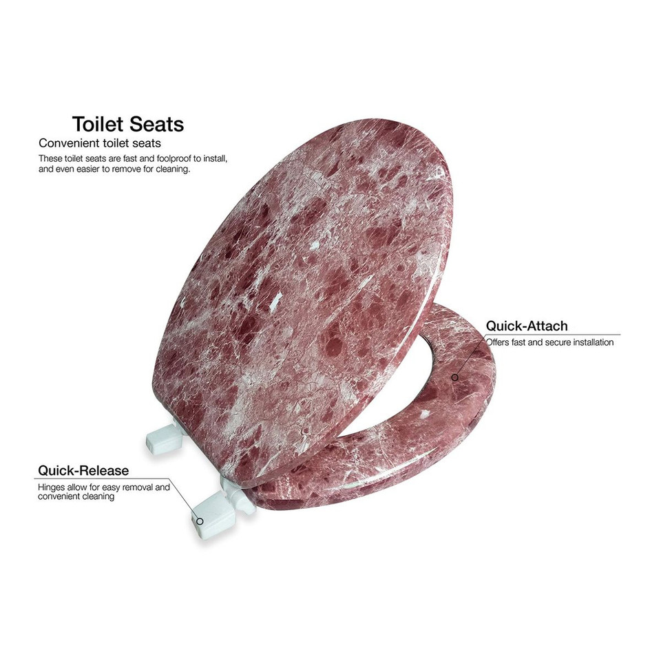 Round Toilet Seat with Easy Clean & Change Hinge product image