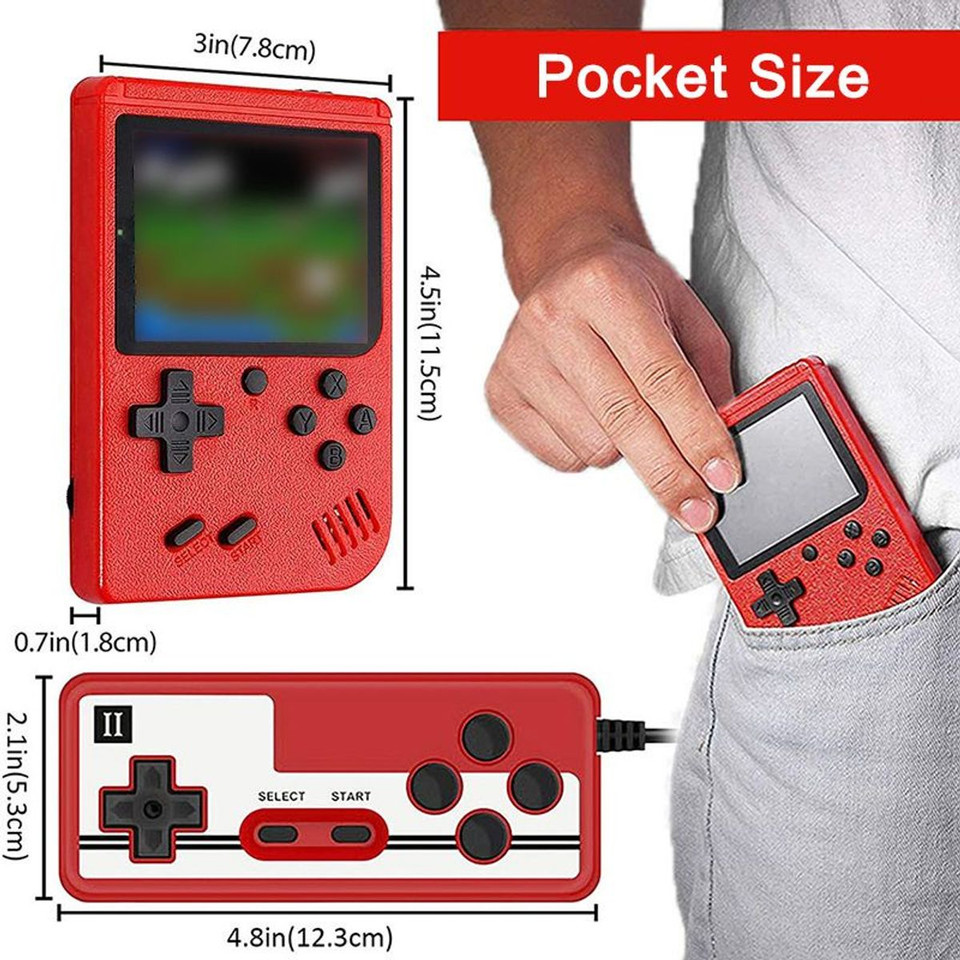 Retro Mini Handheld Portable Video Game Console, 400 Games (1- or 2-Pack) product image