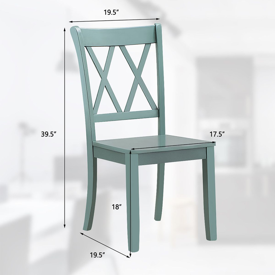 Cross Back Rubberwood Dining Room Chairs (Set of 2) product image