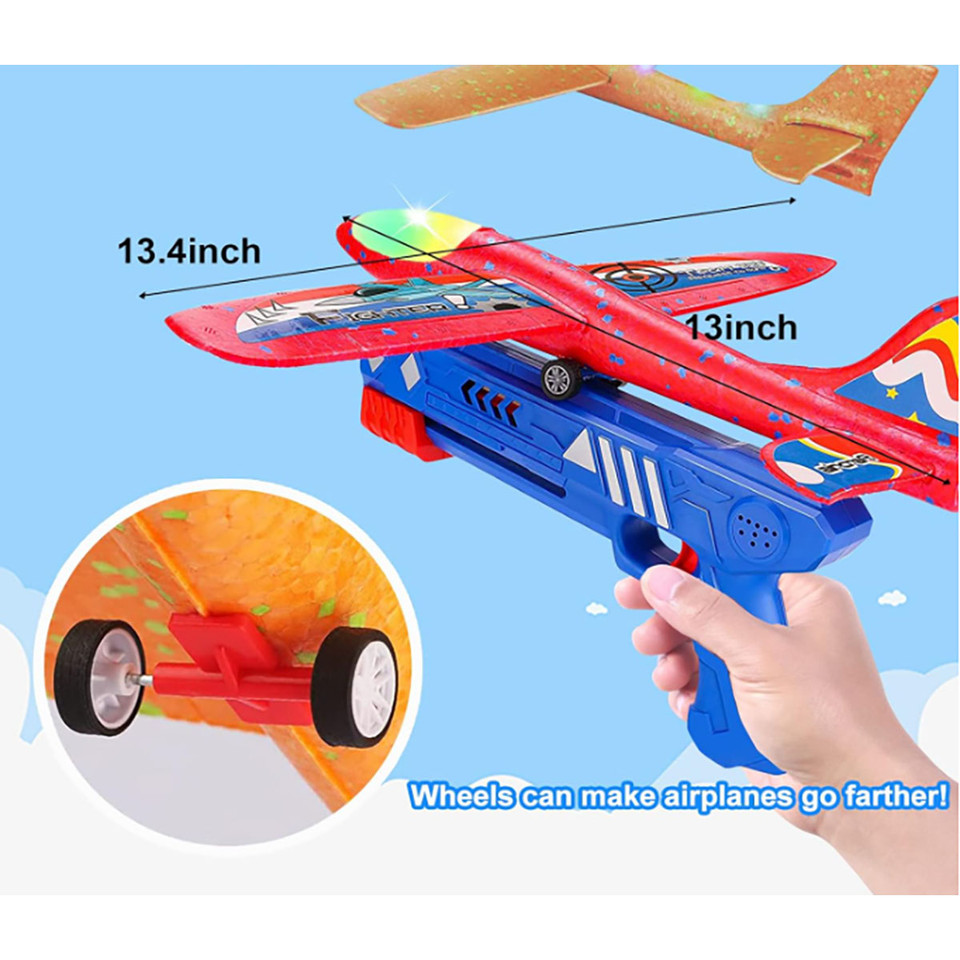 12.6-Inch Large Foam Plane with Launcher (1- or 2-Pack) product image