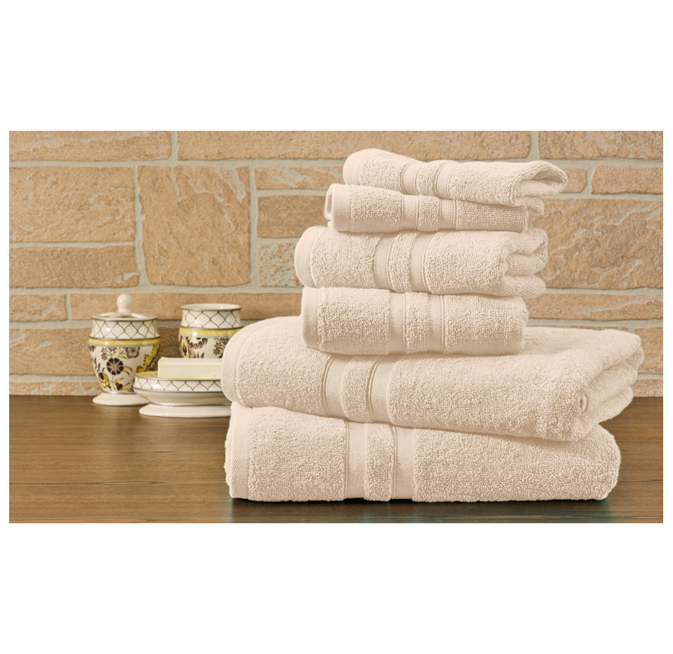 Bibb Home 100% Egyptian Cotton 6-Piece Towel Set product image