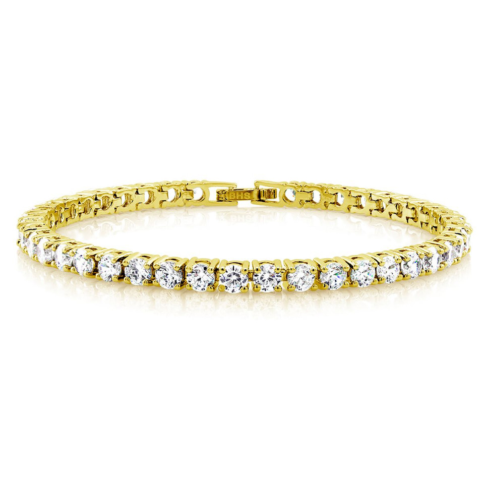 18K Gold Plated Cubic Zirconia Classic Tennis Bracelet product image