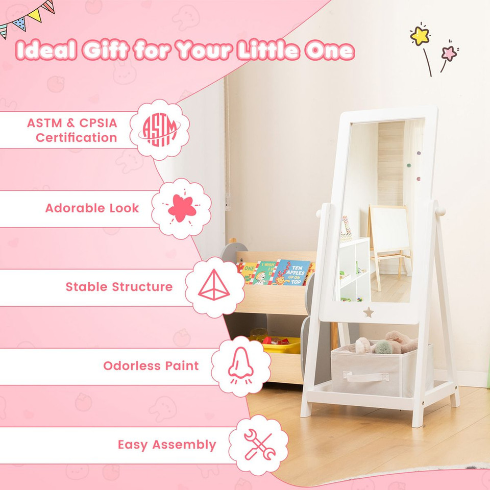 Kids' Freestanding Mirror with Storage product image