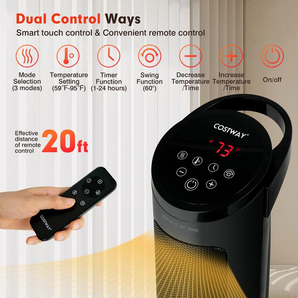 1500W PTC Fast Heating Space Heater with Remote Control product image