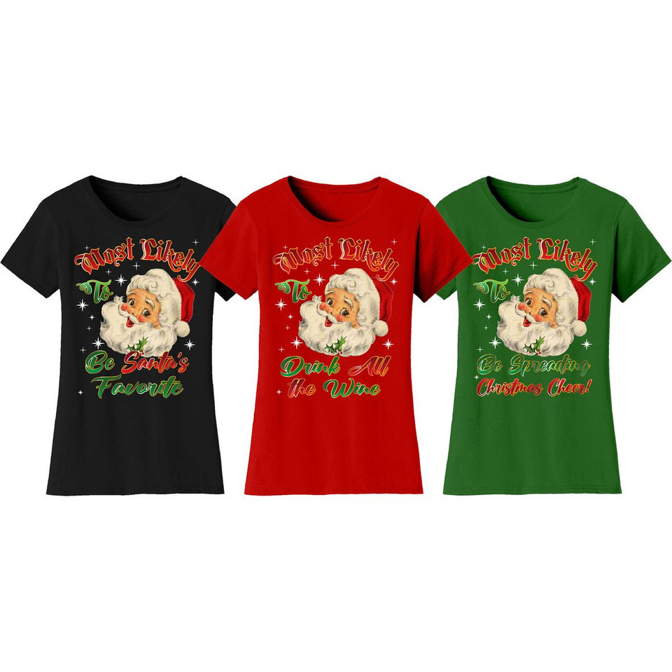 Women's Christmas 'Most Likely' Short Sleeve T-Shirts product image