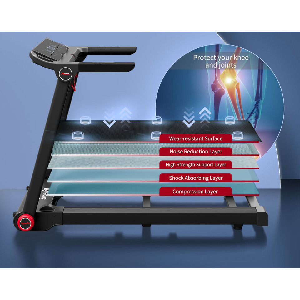 SuperFit™ 3.75HP Folding Treadmill with APP & 12 Preset Programs product image