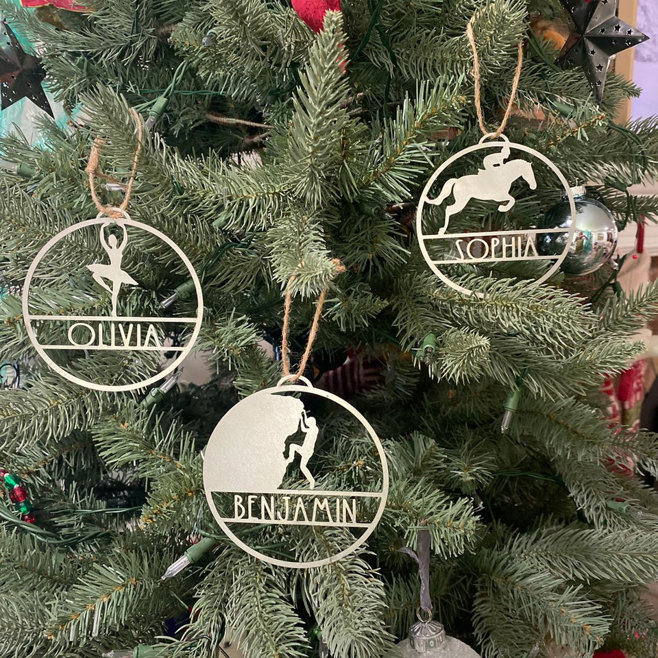 Personalized My Favorite Athlete Ornament - Sports Themes (3-Pack) product image