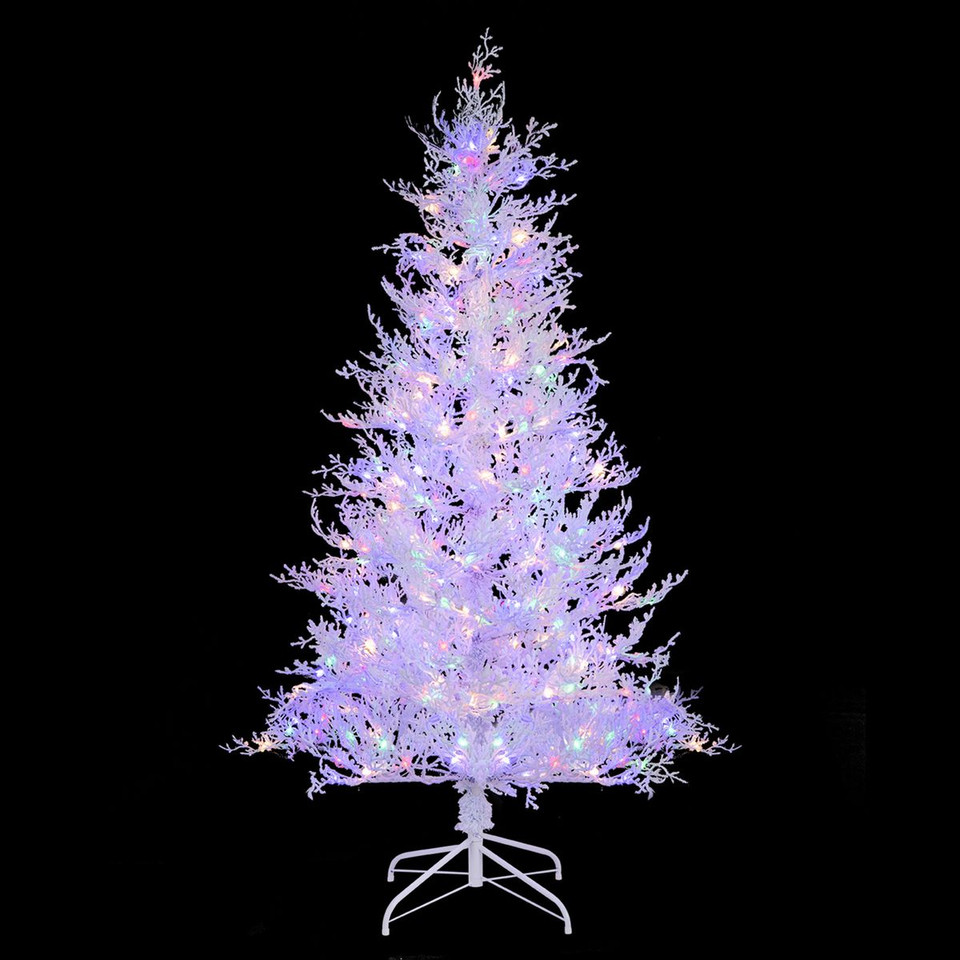 6-Foot Artificial Xmas Tree with 383 PE Branch Tips & 300 LED Lights product image