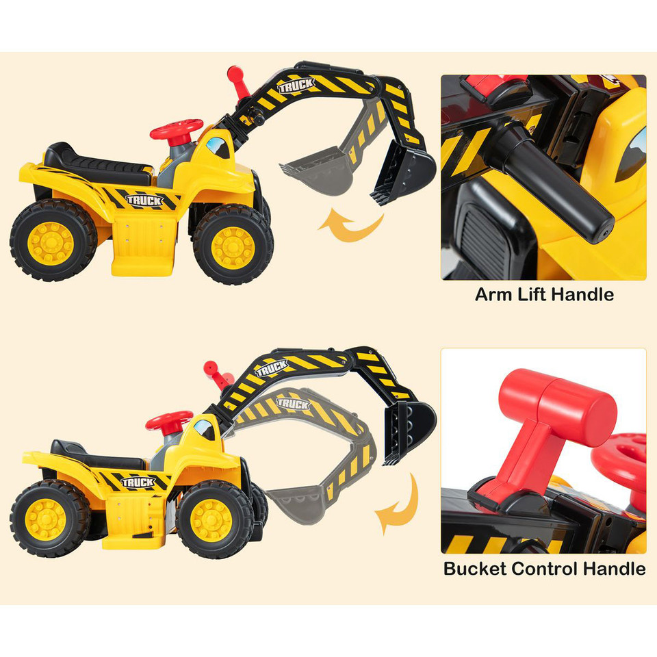 Kids' 6V Battery-Powered Ride-on Excavator product image