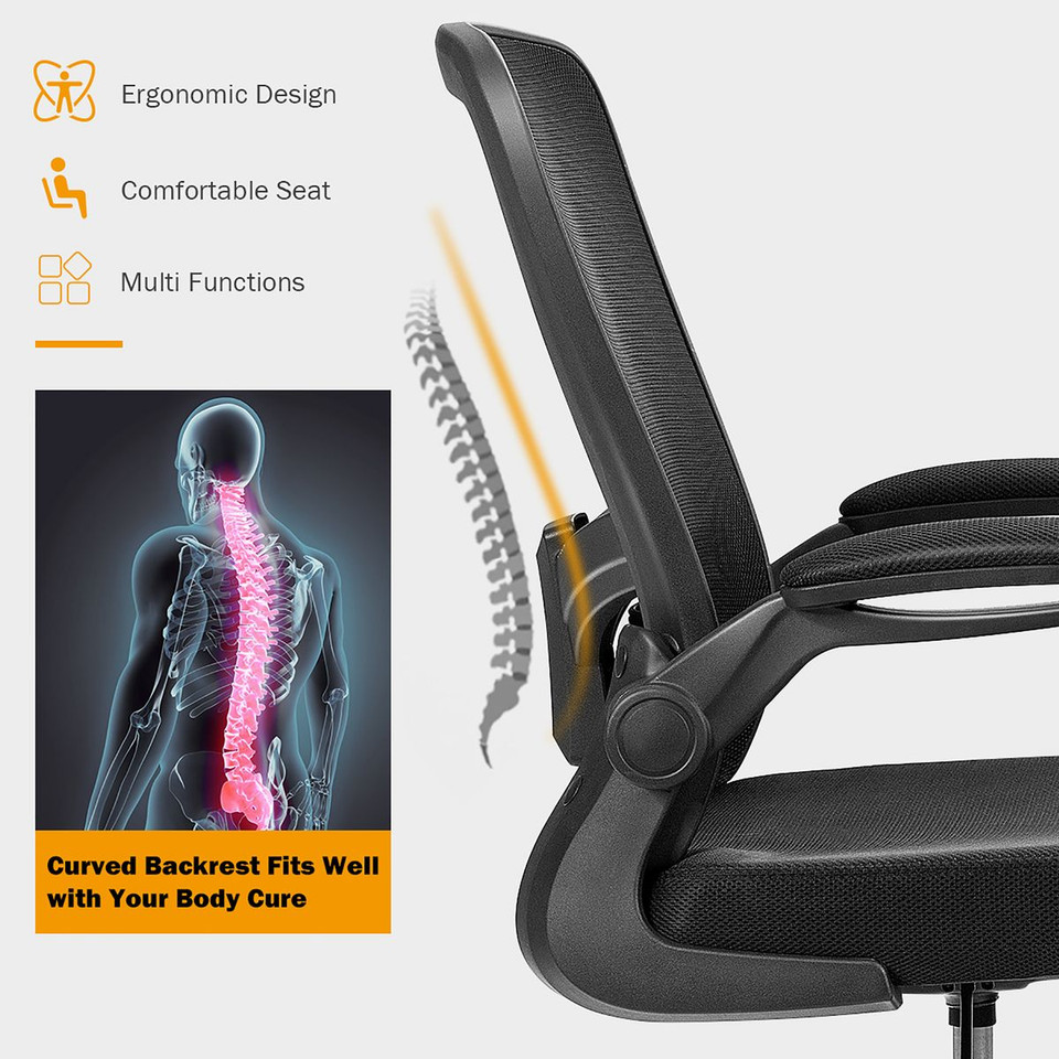 Height-Adjustable Drafting Chair with Flip-up Arms product image
