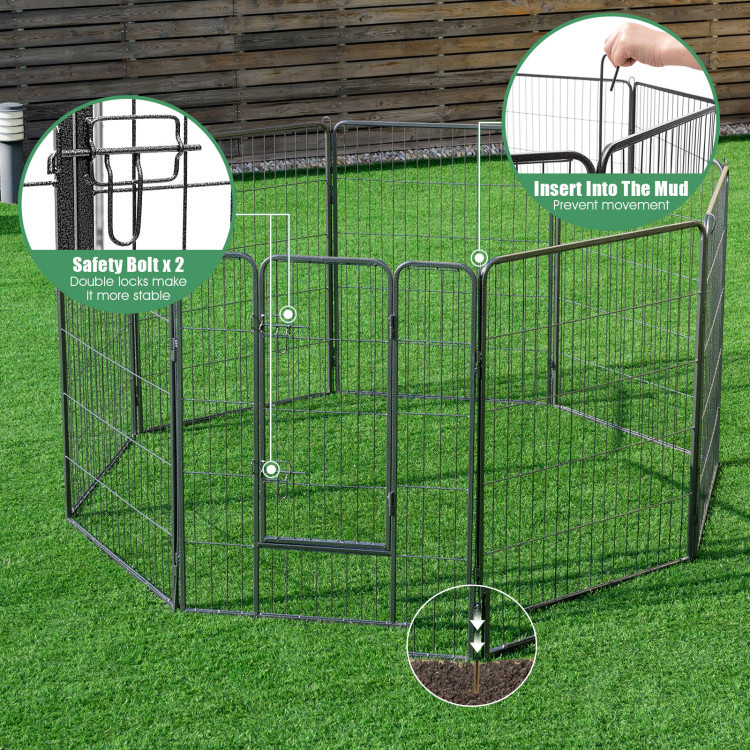 Metal Pet Playpen Dog Fence with Door product image