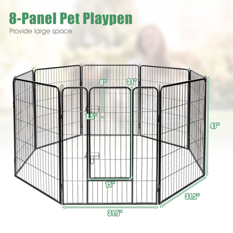 Metal Pet Playpen Dog Fence with Door product image