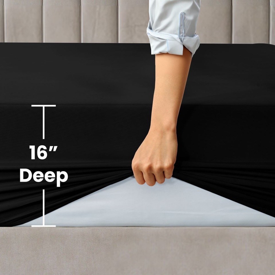Premium Soft 16-Inch Deep Pocket Fitted Sheet product image