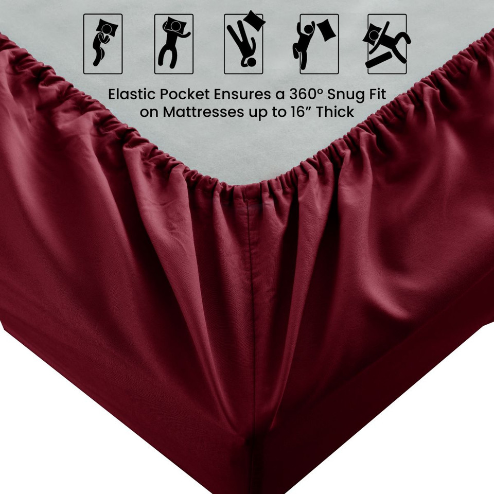 Premium Soft 16-Inch Deep Pocket Fitted Sheet product image