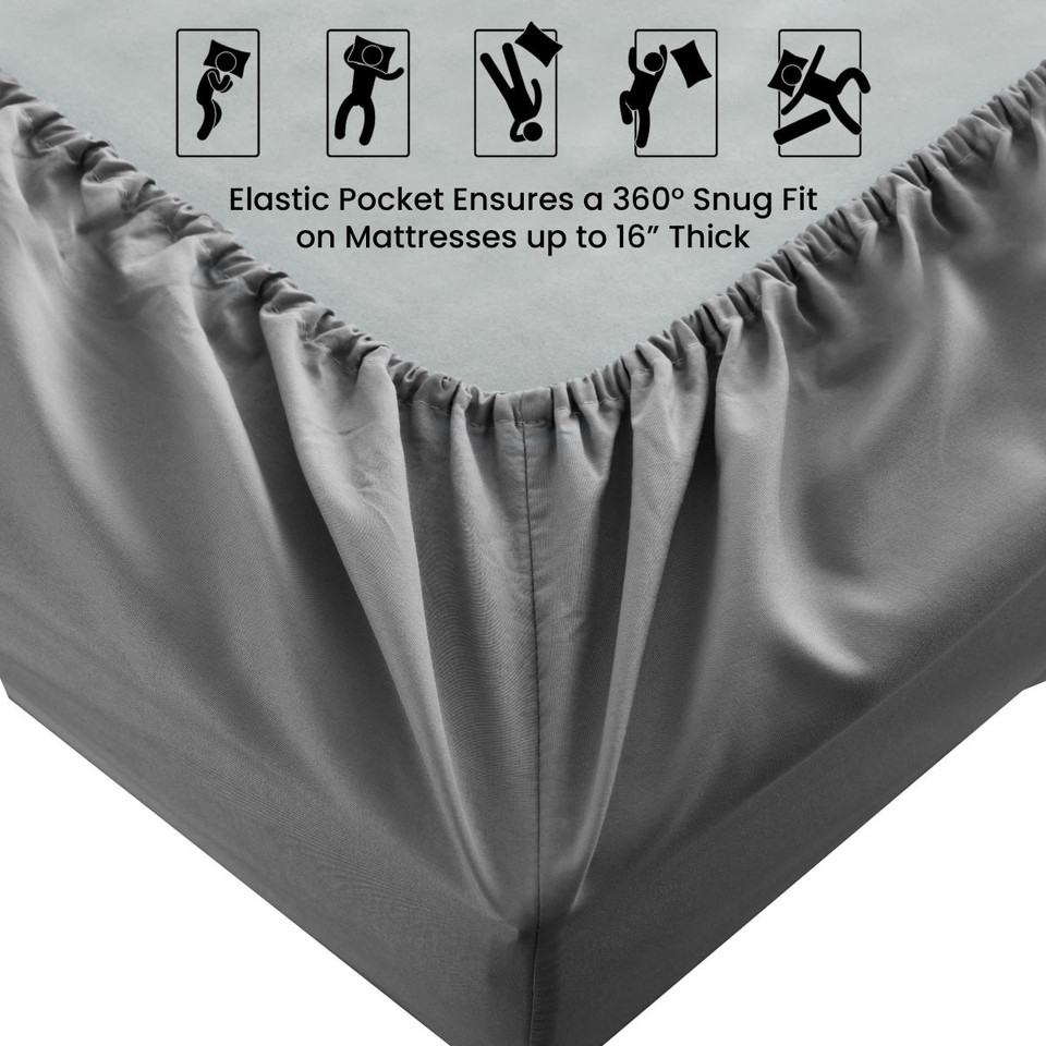 Premium Soft 16-Inch Deep Pocket Fitted Sheet product image