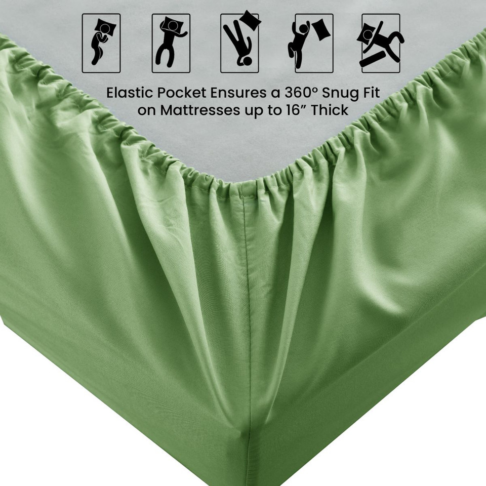 Premium Soft 16-Inch Deep Pocket Fitted Sheet product image
