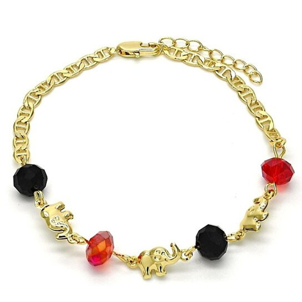 14K Gold Filled Azabache Elephant Mariner Bracelet product image