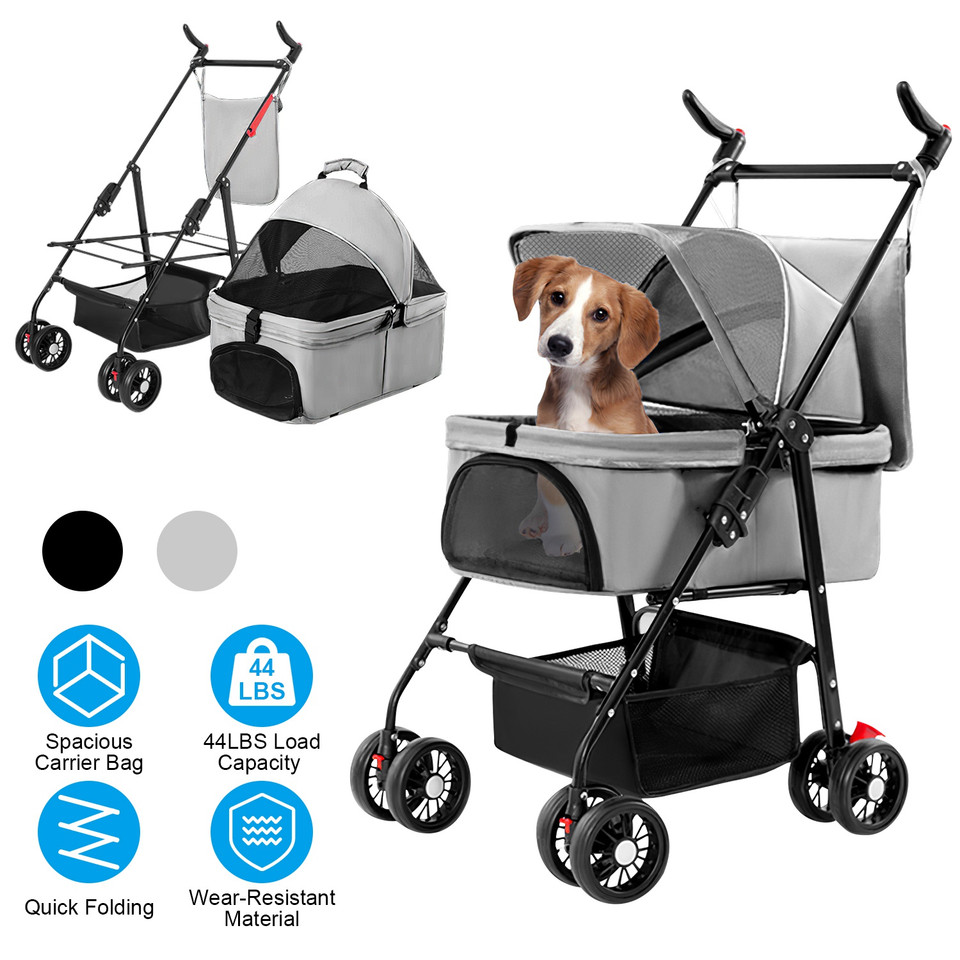 iMounTEK® 4-Wheel Foldable Pet Stroller product image