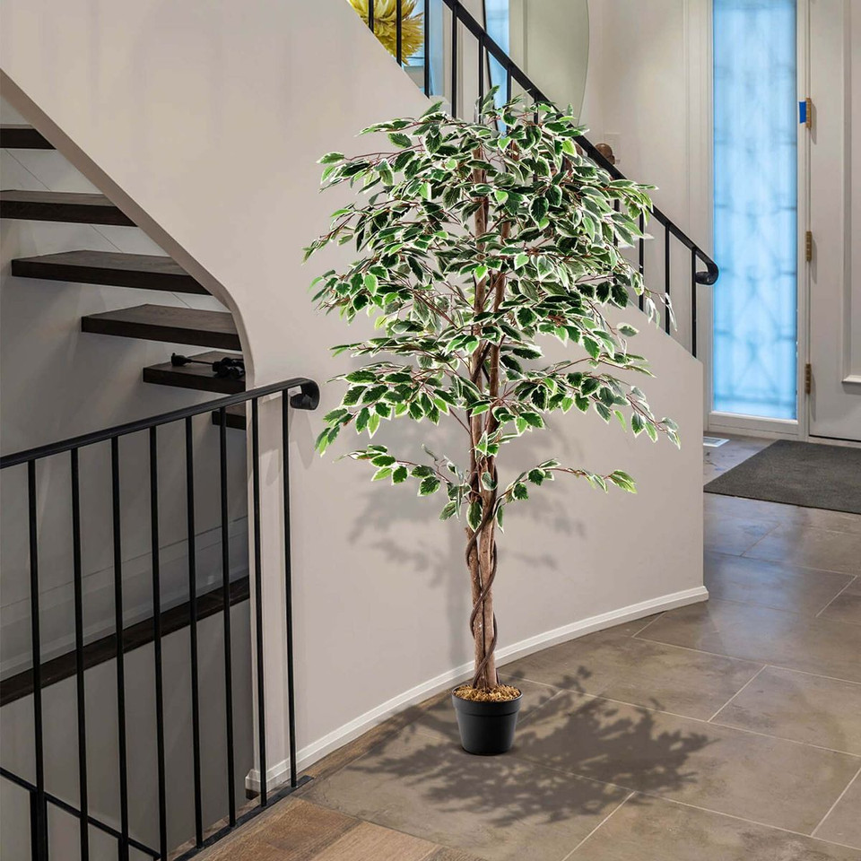 63-Inch Indoor Potted Artificial Ficus Tree product image