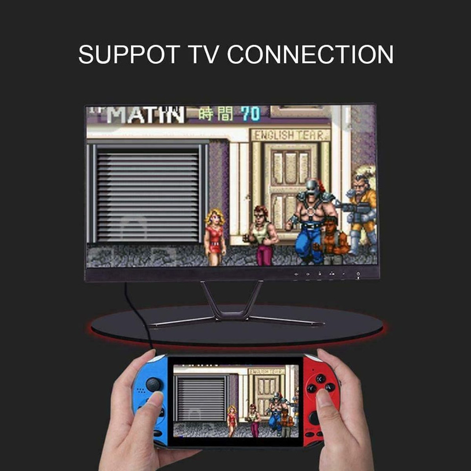 Handheld PSP Game Console, X12 Plus 5.1 8GB Integrated Video Game Player Retro Dual Joystick Game Arcade product image