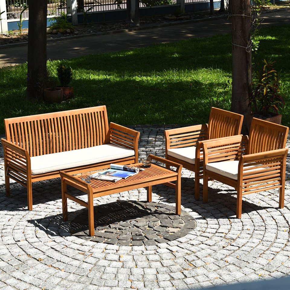 8-Piece Outdoor Acacia Wood Sofa Furniture Set product image
