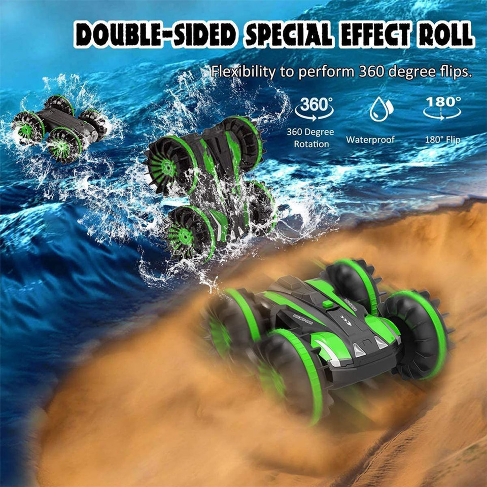 Remote Control Boat Waterproof RC Monster Truck Stunt Car for kid 5-10 Year Old product image