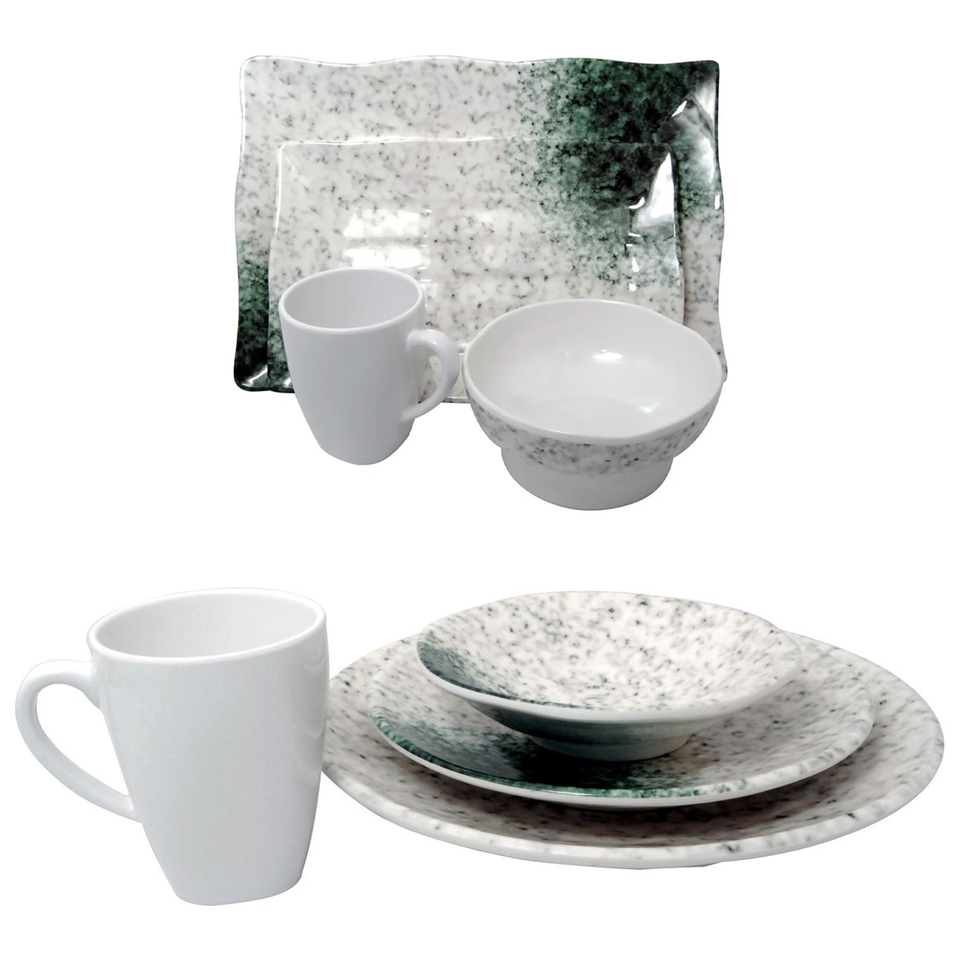 Le Chef™ Marble Melamine 4-Piece Dinner Set product image