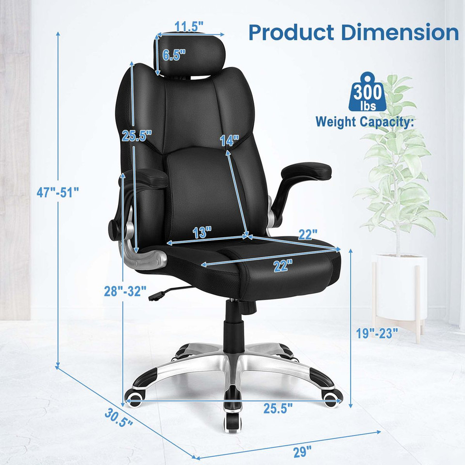 Kneading Massage Office Chair with Adjustable Headrest product image