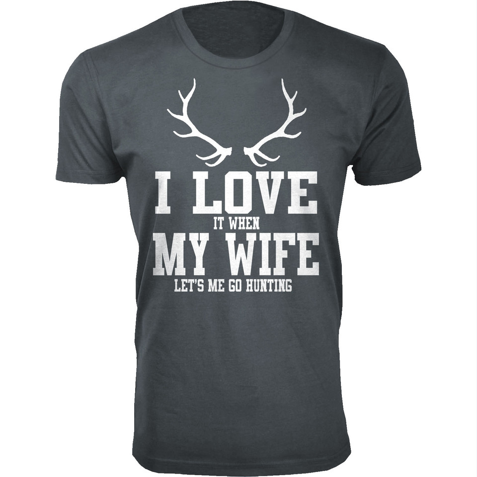 Men's ‘I Love It When My Wife Let's Me Go Hunting’ T-shirt product image