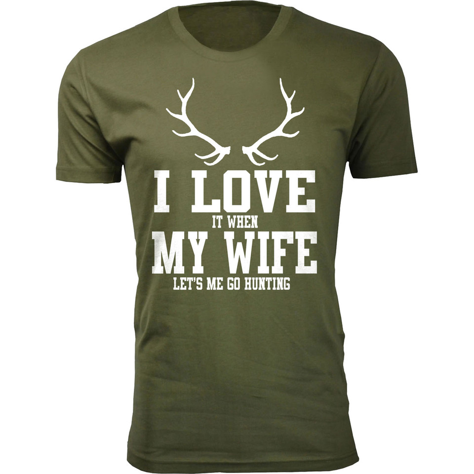 Men's ‘I Love It When My Wife Let's Me Go Hunting’ T-shirt product image