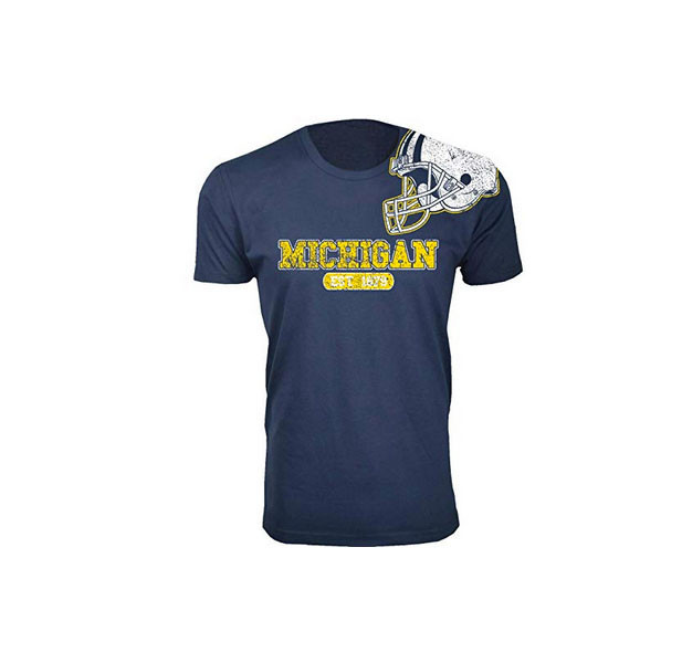 Men's College Football Helmet T-Shirt product image