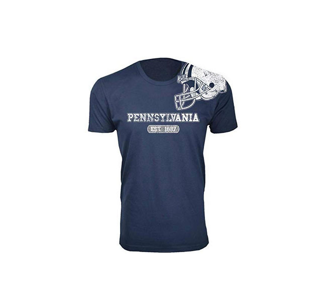 Men's College Football Helmet T-Shirt product image