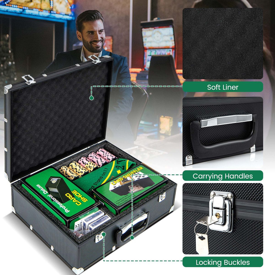 300-Piece Casino Poker Chip Set with Accessories product image