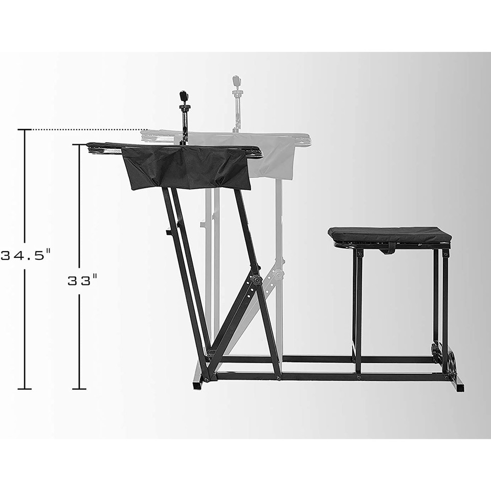 Foldable Bench Seat with Adjustable Height Table Rest product image