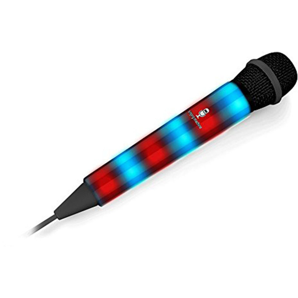 Singing Machine Unidirectional Wired Microphone with LED Disco Light product image