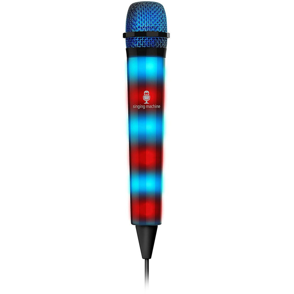 Singing Machine Unidirectional Wired Microphone with LED Disco Light product image