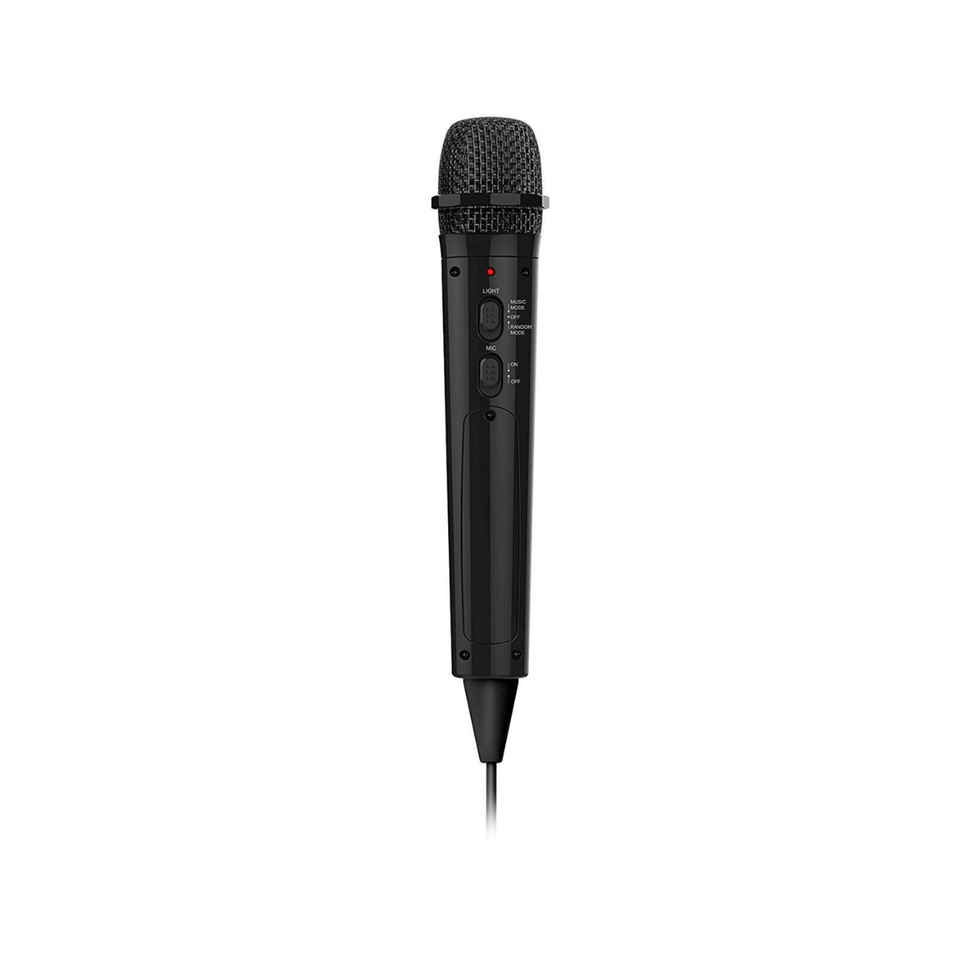 Singing Machine Unidirectional Wired Microphone with LED Disco Light product image