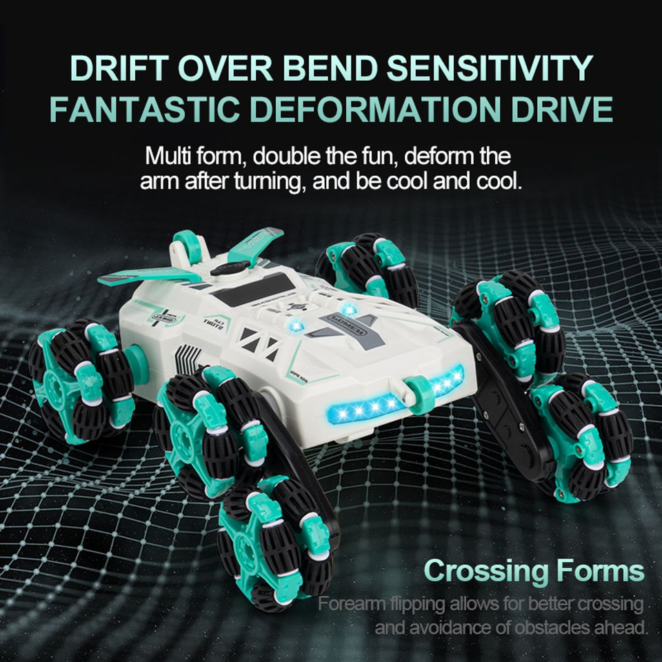 Gesture Sensing Stunt Rc Cars,2.4Ghz Rechargeable Racing Drift Hand Remote Control Clamber Car,Toy for Kids 8+Year Old Birthday Gifts Ideas for Boys & Girl(Green) product image