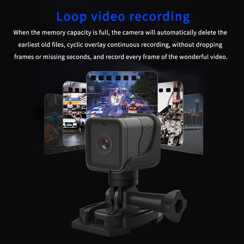 Hd 1080P Wireless Monitoring Ip Camera Secret Camera Mini Wireless Network Camera Wifi Camera Outdoor Bicycle Recorder For Cycling Hiking and Water Sports product image