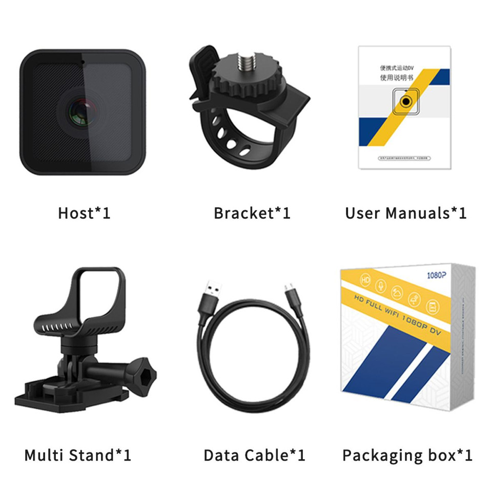 Hd 1080P Wireless Monitoring Ip Camera Secret Camera Mini Wireless Network Camera Wifi Camera Outdoor Bicycle Recorder For Cycling Hiking and Water Sports product image
