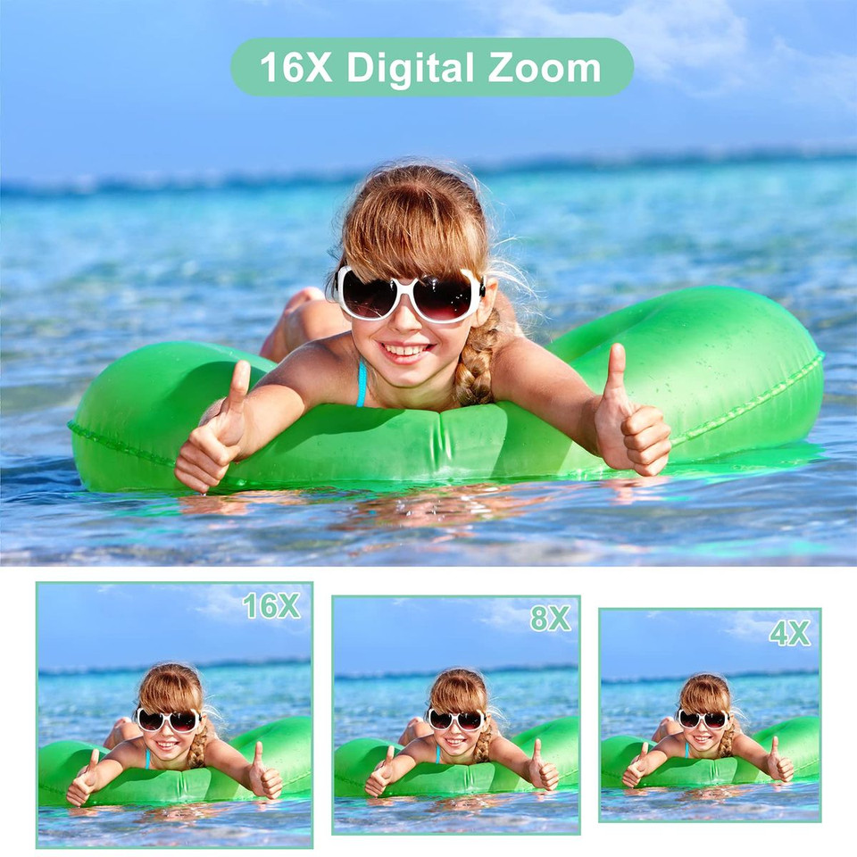 Digital Camera,FHD 1080P Digital Camera for Kids Video Camera with 16X Digital Zoom,Compact Point and Shoot Camera Portable Small Camera for Teens Students Boys Girls Seniors (Green) product image
