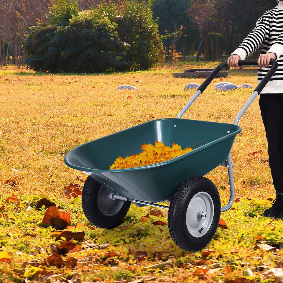 2-Tire Wheelbarrow Garden Utility Cart product image